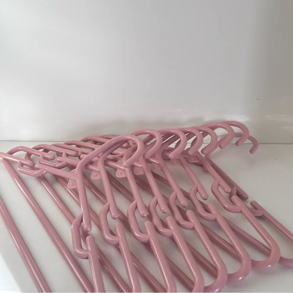 Hold Vintage dusty rose narrow shoulders 12” hangers set of 8